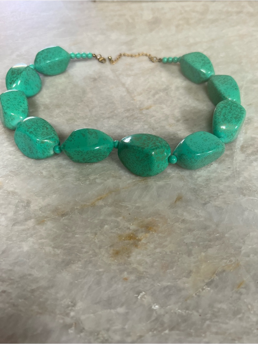 Turquoise Beaded Statement Necklace - Women Jewelry